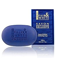 FAIR & WHITE Exclusive Exfoliating Soap, 200g / 7oz - Moisturizing Bar Soap For Face and Body