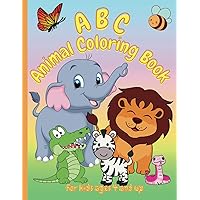 ABC Animal Coloring Book: Fun and educational, alphabet n animals coloring pages for ages 4 and up