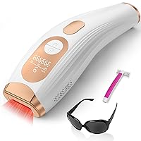 Laser Hair Removal IPL Laser Hair Removal for Women and Men Permanent, 999999 Flashes, At-Home Hair Removal Device for Facial Legs Arms Whole Body Use (White Gold)