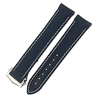 19mm 20mm Nylon Canvas Watch Strap For Omega 300 AT150 Fabric AQUA TERRA 150 Blue 21mm 22mm Watchband Buckle