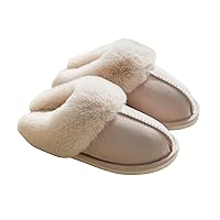 Cotton Plush Lining Warm slippers for Men and Women, Soft Anti-Skid Memory Foam Shoes Winter