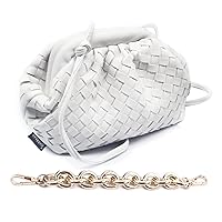 NAARIIAN Dumpling Bag,Clutch Purse for women Shoulder Bag Dupes Designer Cloud handbag PU Leather Woven Handbag