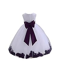 ekidsbridal Wedding Pageant Flower Petals Girl Dress with Bow Tie Sash 302a