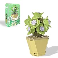 Flower Building Blocks, Botanical Succulent Set for Adult and Kids, Plant Collections, Compatible with Lego, New 2023 (54 Pieces)