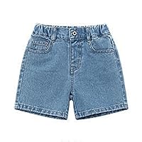 Boys Soccer Wear Boys Jeans Shorts Simple Design Cute Summer Denim Pants with His Favorite Undershirt Toddler 2