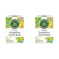 Traditional Medicinals Tea, Organic Dandelion Leaf & Root, Supports Kidney Function & Healthy Digestion, 16 Tea Bags (Pack of 2)