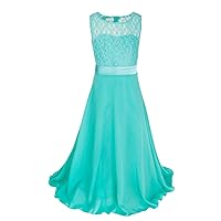CHICTRY Big Girls Chiffon Lace Party Wedding Bridesmaid Dress Junior Maxi Dance Ball Gown