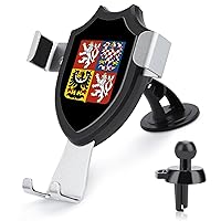 Coat Arms of Czech Republic Novelty Phone Holders for Car Cell Phone Car Mount Hands Free Easy to Install