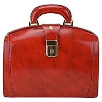 Pratesi Pelletterie, Leather bag Miss Brunelleschi R120/29T Bag in cow leather - Miss Brunelleschi R120/29T Cherry