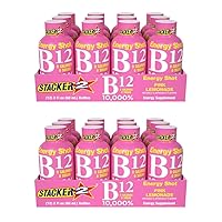 Stacker 2 Pink Lemonade B12 Energy Shot, 2oz (Pack of 24)