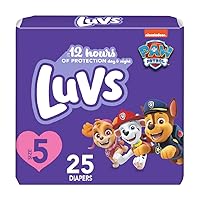 Luvs Diapers - Size 5, 25 Count, Paw Patrol Disposable Baby Diapers