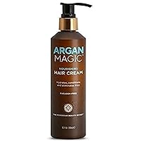 Nourishing Hair Cream - Hydrates, Conditions, and Eliminates Frizz for All Hair Types | Seals in Shine | Made in USA, Paraben Free, Cruelty Free (8.5 oz)
