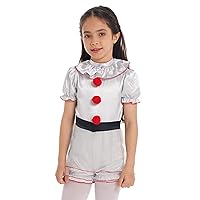 YiZYiF Kids Girls Clown Cosplay Dress Costume Ballet Dance Leotard Tutu Carnival Outfit Halloween Party Fancy Dress