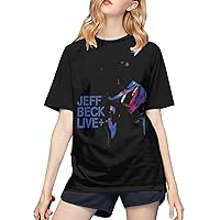 Jeff Beck Baseball T Shirt Womens Fashion Tee Summer Crew Neck Short Sleeves Tops Black