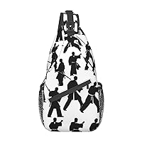 American Football Print Crossbody Backpack Shoulder Bag For Men Women, Sling Bag, For Workout/Running/Hiking