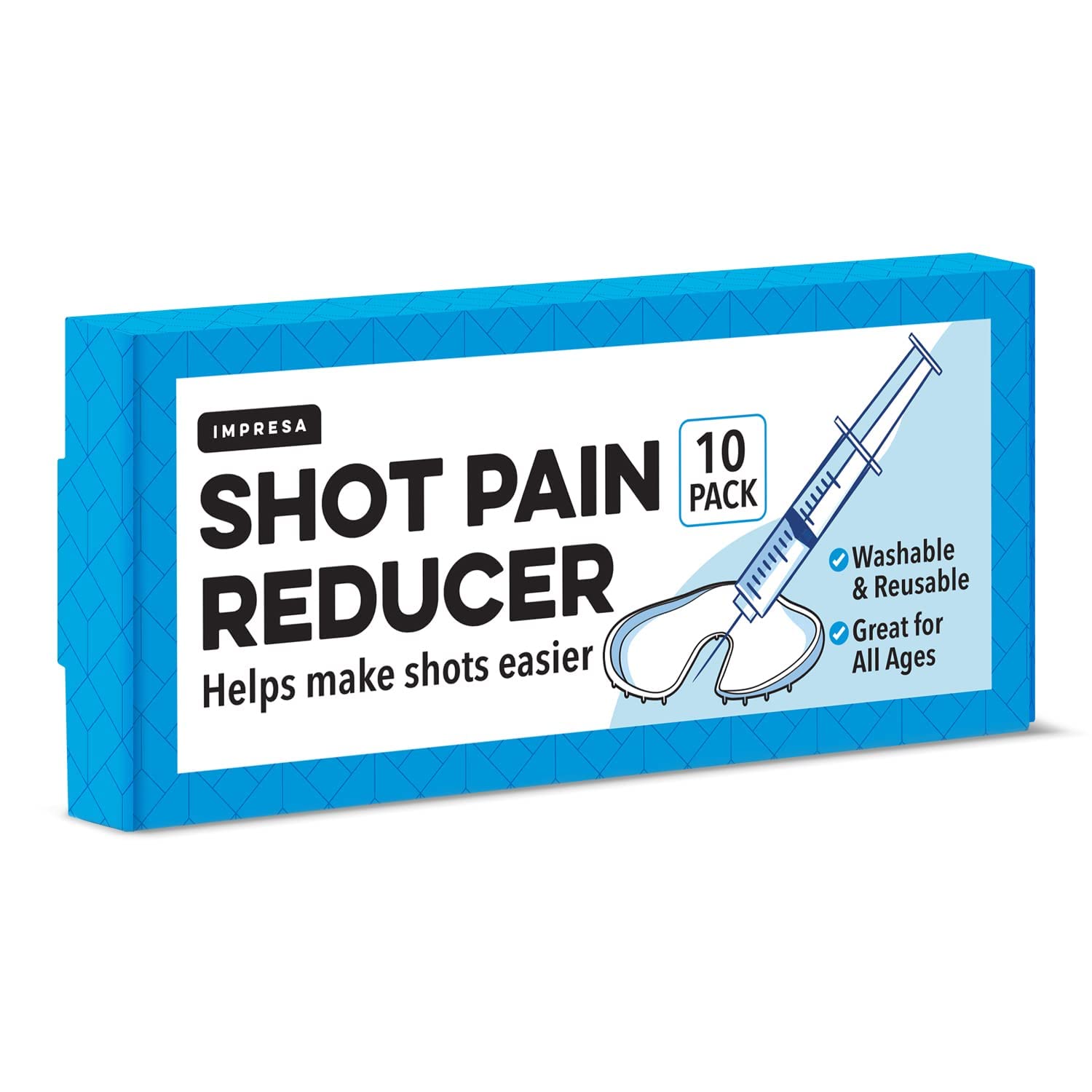 [10 Pack] Shot Helper Pain Blocker Device - Champion Distractor Shot Relief for Kids - For Professional & Home Use - Reusable Hurt Blocker Shot Buddy - Numbing Cream for Shots Alternative