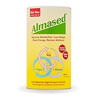 Almased Meal Replacement Shake - Low-Glycemic High Plant Base Protein Powder- Nutritional Weight Health Support Supplement - Original Flavor - 17.6 oz
