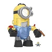 Imaginext Minions The Rise of Gru MinionBot Robot Playset with Punching Action and Stuart Figure for Preschool Kids Ages 3 and Up
