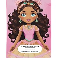 Enchanted princess Composition notebook For school, home and office: Wide ruled, 80 pages 8 1/2” x 11