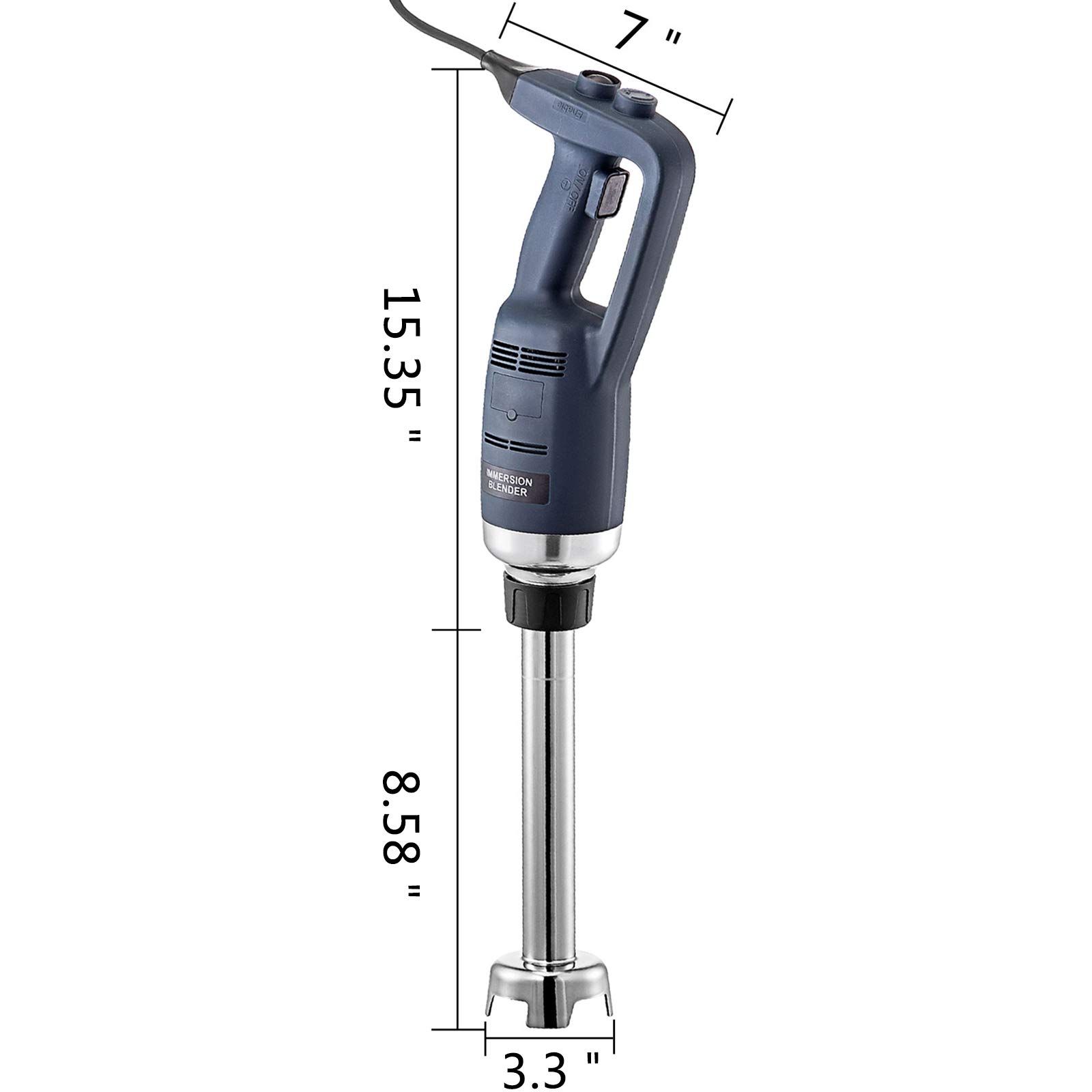 VEVOR Commercial Immersion Blender 350W Power, Hand Held Mixer with 9.8-Inch 304 Stainless Steel Removable Shaft, Electric Stick Blender Variable Speed 4000-16000RPM