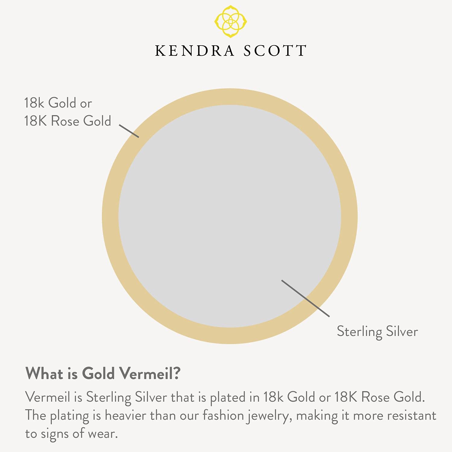 Kendra Scott Davie Stud Earrings in 18K Gold Vermeil, Fine Jewelry for Women