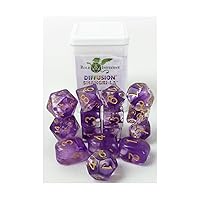 Polyhedral Dice - Shangri-La, Arch'd d4's w/White Numbers (15)