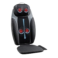 HoMedics 2-in-1 Shiatsu Massage Cushion and Cordless Body Massager, Removable Cordless Massage Pillow, Heat and Vibrating Massage Pad for Home or Office, Full Body Massage with Adjustable Settings