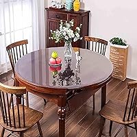 Round Clear Table Cover Protector,Clear Desk Protector Table Pads, Plastic Tablecloth Table Protector for Dining Room Table (2.0mm Thick,40 inch Diameter)