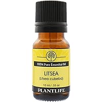 Plantlife Litsea Aromatherapy Essential Oil - Straight from The Plant 100% Pure Therapeutic Grade - No Additives or Fillers - 10 ml