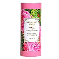 Glycerine Rosewater Scented Talc-Free Body Powder, Perfumed Dusting Powder, Camille Beckman, 3 Ounce