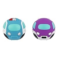 Learn & Play Roll Arounds Vehicle 2-Pack Cruisers- Toy Cars and Ball Play in One, Easy Grip & Roll Cars- Birthday Gifts for Kids, Toddler Toys for Boys and Girls Ages 18 months 1 2 3+ Years