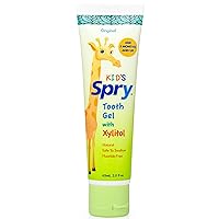 Spry Xylitol Baby Toothpaste, Natural Toddler Toothpaste, Fluoride Free Toothpaste for Kids, Xylitol Toothpaste for Kids Age 3 Months and Up, Tooth Gel Original 2 Fl Oz (Pack of 2)