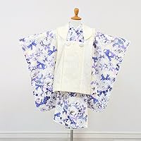 Shichi-Go-San 3 Years Old Girl KAGURA Brand Lace Cloth Kimono Full Set White Purple Lapis 8 Piece Set