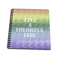 3dRose Live A Colorful Life - Mini Notepad, 4 by 4-inch (db_179114_3)