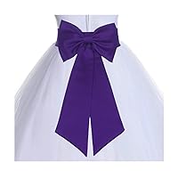 Wedding Satin Tiebow Bow Tie Sash Bridal Flower Special Occasion Decoration Pageant