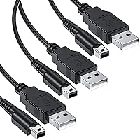 Ancable 3DS USB Charging Cable, 4-Feet 3-Pack Replacement Power USB Charger Cable Cord for Nintendo New 3DS XL, New 3DS, 3DS XL, 3DS, New 2DS XL, New 2DS, 2DS XL, 2DS, DSi, DSi XL