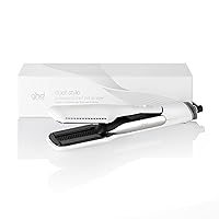 Duet Style ― 2-in-1 Flat Iron Hair Straightener + Hair Dryer, Hot Air Styler to Transform Hair from Wet to Styled ― White