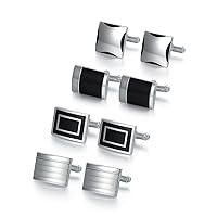 Men's suit accessories cuff links enamel brushed cuff links