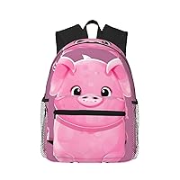 Pinks cute hog Trendy Casual Backpack - Stylish Bookbag And Travel,Mini Backpack,Bookbag For Men