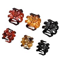 Set of 6 Medium Hair Claw Clips No-Slip Grip Octopus Jaw Clips Matte Thick Hair Clips, Women Girl Daily Hairstyle Accessories