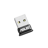 ASUS USB-BT400 USB Adapter w/ Bluetooth Dongle Receiver, Laptop & PC Support, Windows 10 Plug and Play /8/7/XP, Printers, Phones, Headsets, Speakers, Keyboards, Controllers,Black
