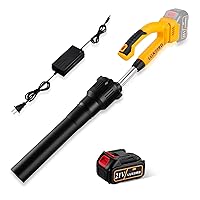 Cordless Leaf Blower 21V with 4.0Ah Battery Powered, 5 Variable Speed Up to 150 MPH, Lightweight Electric Leaf Blower for Cleaning Lawn, Courtyard, Garage, Rooftop, Snow
