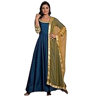 Elina fashion Plus Size Indian Kurti for Womens With Pant & Dupatta | Art Silk Embellished Kurta Kurtis Dress For Women