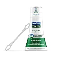 SmartMouth Original Activated Mouthwash for 24-Hour Bad Breath Protection Plus Tongue Cleaner, 16 Fluid Ounce