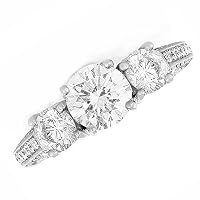 3.40ct GIA Certified Round Diamond Engagement Ring in Platinum