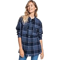 Roxy Turn It Up Check L/S Shirt Womens