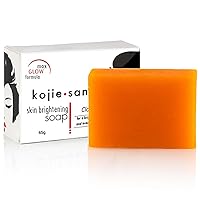 Kojie San Skin Brightening Soap - Original Kojic Acid Soap that Reduces Dark Spots, Hyperpigmentation, & Scars with Coconut & Tea Tree Oil– 65g x 1 Bar
