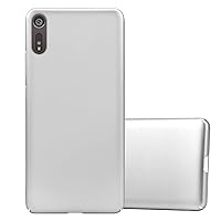 Case Compatible with Sony Xperia XZ/XZs in Metal Silver - Shockproof and Scratch Resistent Plastic Hard Cover - Ultra Slim Protective Shell Bumper Back Skin