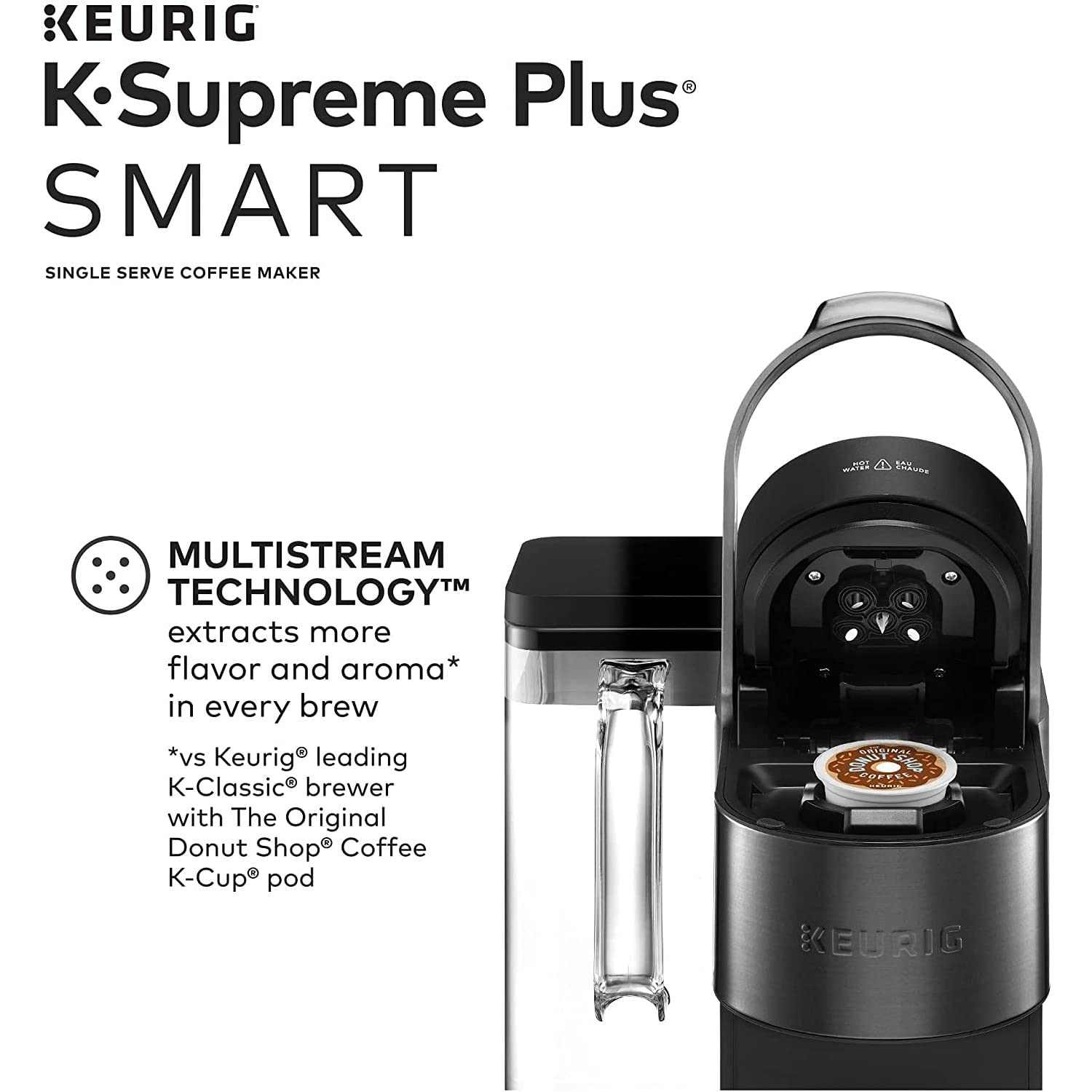 Keurig® K-Supreme Plus SMART Single Serve K-Cup Pod Coffee Maker, Black