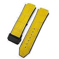 20mm 22mm Cowhide Leather Rubber Watchband 25mm * 19mm Fit for Hublot Watch Strap Calfskin Silicone Bracelets Sport (Color : 32, Size : 20mm)
